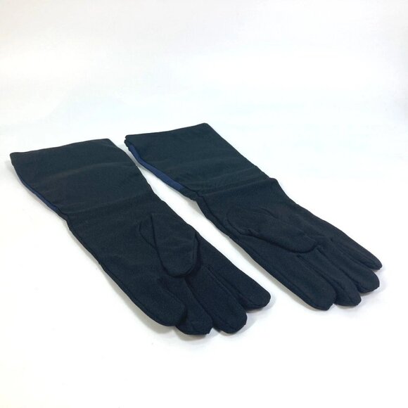 UNUSED PRADA 2G0980 test GUANTI logo Long gloves Bicolor Glove Nylon Black/Navy - Picture 6 of 10